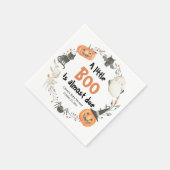 A Little Booはハロウィーンの赤ちゃんシャワーの影響を受けている スタンダードカクテルナプキン (角)