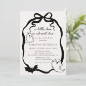 A Little booは、ほぼBowベビーシャワー 招待状 (スタンド正面)