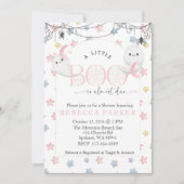 A Little BooほとんどGirl Baby Shower 招待状 (正面)