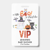 A Little Booハロウィーン弓タイ赤ちゃんシャワーVIP バッジ (正面)