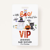 A Little Booハロウィーン弓タイ赤ちゃんシャワーVIP バッジ (正面)