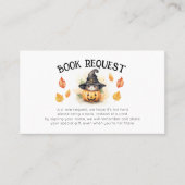 A Little Boo赤ちゃんシャワーブックリクエスト挿入カード 名刺 (正面)