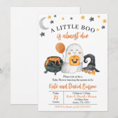 A Little Boo ジェンダーニュートラルベイビーシャワー招待状 招待状 (正面/裏面)