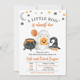 A Little Boo ジェンダーニュートラルベイビーシャワー招待状 招待状