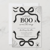 A Little Boo Baby Shower Halloween Bow Invitation 招待状 (正面)