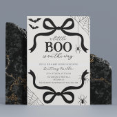 A Little Boo Baby Shower Halloween Bow Invitation 招待状