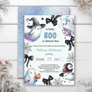 A Little Boo Baby Shower Invitation | Cute Ghost 招待状