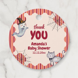 A Little Boo Ghost Cat Fall Autumn Baby Shower フェイバータグ