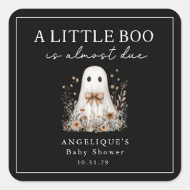 A Little Boo Ghost Wildflowers Baby Shower  スクエアシール