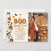A Little Boo Halloween Baby Shower写真 招待状 (正面)