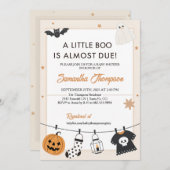 A Little Boo Halloween Baby Shower  招待状 (正面/裏面)