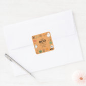 A Little Boo Halloween Baby Shower Thank You  スクエアシール (封筒)