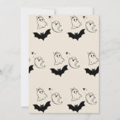 A Little boo is almost due Bow baby shower 招待状 (裏面)