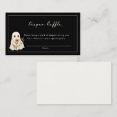 A Little Boo is Almost Due Cute Ghost Baby Shower  エンクロージャーカード (正面/裏面)