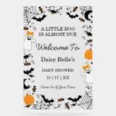 A Little Boo Is Almost Due Halloween Baby Shower アクリルサイン (正面)