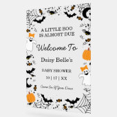 A Little Boo Is Almost Due Halloween Baby Shower アクリルサイン (傾斜)