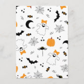 A Little Boo Is Almost Due Halloween Baby Shower エンクロージャーカード (裏面)