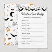 A Little Boo Is Almost Due Halloween Baby Shower エンクロージャーカード (正面/裏面)