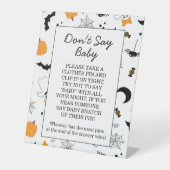 A Little Boo Is Almost Due Halloween Baby Shower 台座サイン (正面)