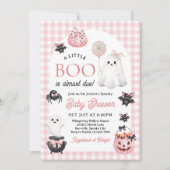 A Little Boo is Almost Due Halloween Baby Shower 招待状 (正面)