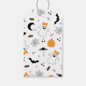 A Little Boo Is Almost Due Orange Girl Baby Shower ギフトタグ (裏面)