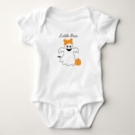 A Little Boo Is Almost Due Orange Girl Baby Shower ベビーボディスーツ