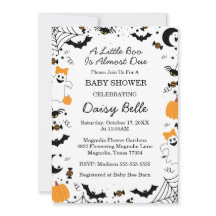 A Little Boo Is Almost Due Orange Girl Baby Shower