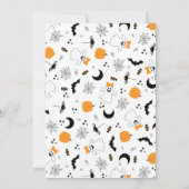 A Little Boo Is Almost Due Orange Girl Baby Shower 招待状 (裏面)