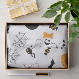 A Little Boo Is Almost Due Orange Girl Baby Shower 薄葉紙