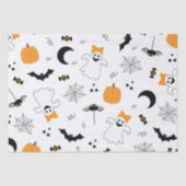 A Little Boo Is Almost Due Orange Girl Baby Shower 薄葉紙 (正面)