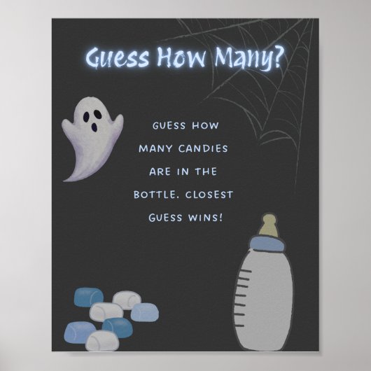 A little boo is due guess how many sign ポスター (正面)