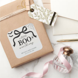 A Little Boo Is On The Way Baby Shower スクエアシール