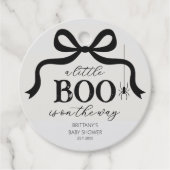 A Little Boo Is On The Way Baby Shower フェイバータグ (正面)