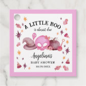 A Little Boo Pink Halloween Baby Shower フェイバータグ (正面)