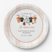 A little bue Halloween is almost due baby shower ペーパープレート (正面)