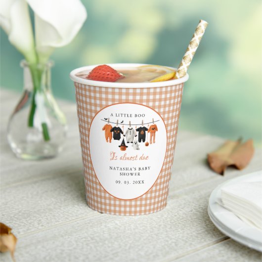 A little bue Halloween is almost due baby shower 紙コップ (インサイチュ)