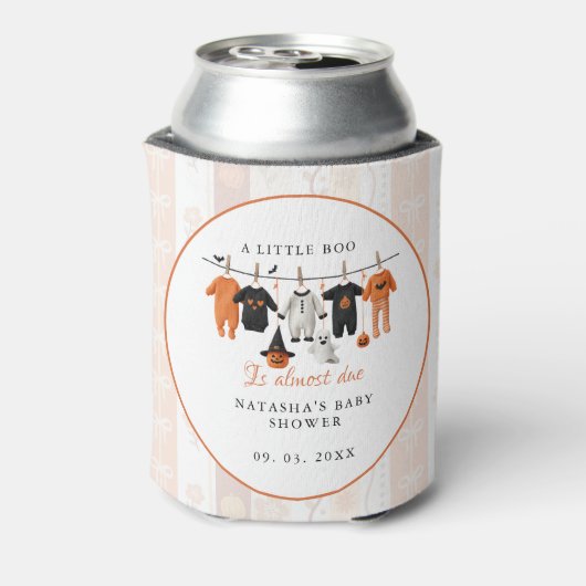 A little bue Halloween is almost due baby shower 缶クーラー (缶裏面)