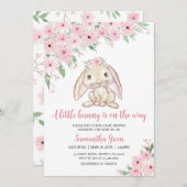 A Little BunnyはBaby Showerの途中にある 招待状 (正面/裏面)