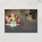 A Little BunnyグリッターBaby Shower Book Request エンクロージャーカード (正面)