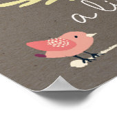 A Little Bunny Baby Shower Welcome Sign Poster ポスター (角)