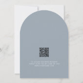 A Little Bunny Elegant Dusty Blue Arch Baby Shower 招待状 (裏面)