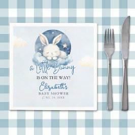 a Little Bunny is on the way Baby Shower Boy スタンダードカクテルナプキン