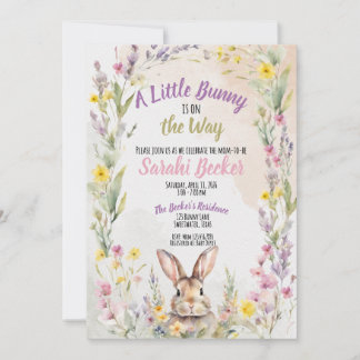 A Little Bunny is On the Way - Baby Shower Invite 招待状