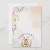A Little Bunny is On the Way - Baby Shower Invite 招待状 (裏面)