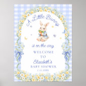A Little Bunny Is On The Way Baby Shower Welcome ポスター (正面)