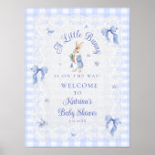 A Little Bunny Is On The Way Baby Shower Welcome ポスター (正面)