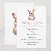 A Little Bunny is on the Way Invitation 招待状 (正面/裏面)