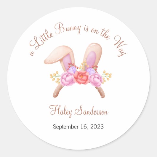 A Little Bunny is the Wayレーベル、ベビー ラウンドシール (正面)