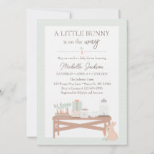 A Little Bunny is the way Baby Shower招待状