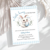 A Little Bunny is the Way Blue Boy Baby Shower 招待状